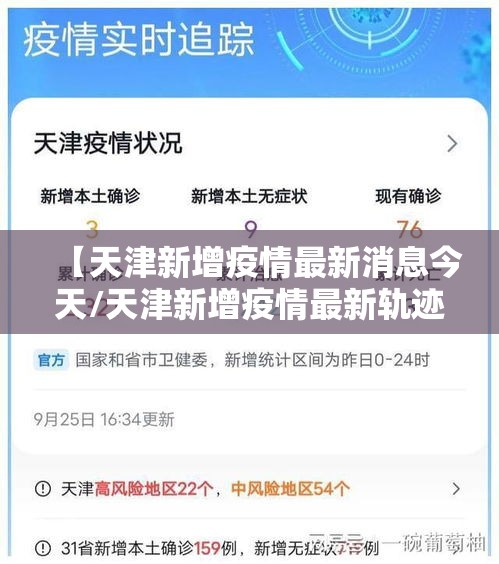 【天津新增疫情最新消息今天/天津新增疫情最新轨迹】 【天津新增疫情最新消息今天/天津新增疫情最新轨迹】