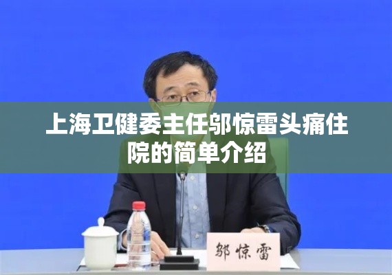 上海卫健委主任邬惊雷头痛住院的简单介绍 上海卫健委主任邬惊雷头痛住院的简单介绍