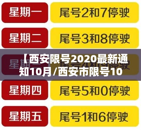 【西安限号2020最新通知10月/西安市限号10月】 【西安限号2020最新通知10月/西安市限号10月】
