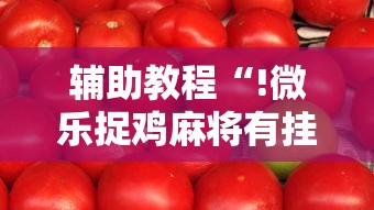 教大家使用“炫酷众娱到底怎么用辅助	”的确有挂