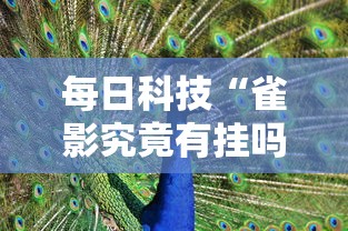 每日科技“雀影究竟有挂吗”确实是有挂的