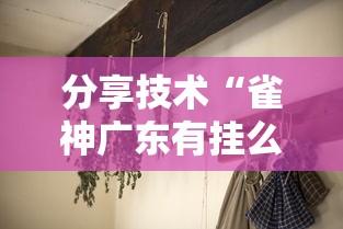 分享技术“雀神广东有挂么”原来可以开挂