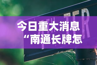 今日重大消息“南通长牌怎么才能赢”详细教程辅助工具