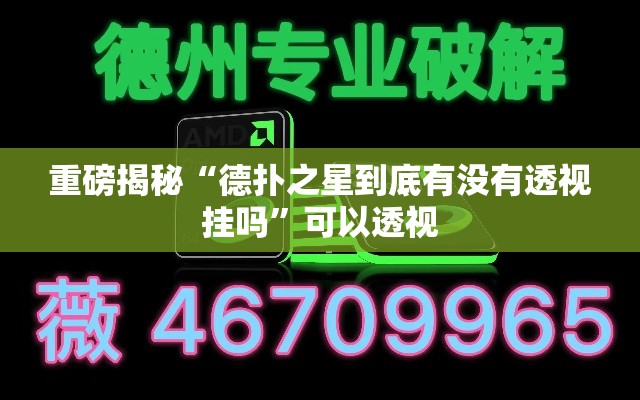 重磅揭秘“德扑之星到底有没有透视挂吗”可以透视