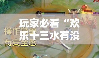 玩家必看“欢乐十三水有没有挂的确有挂”确实是有挂的