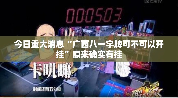 今日重大消息“广西八一字牌可不可以开挂	”原来确实有挂