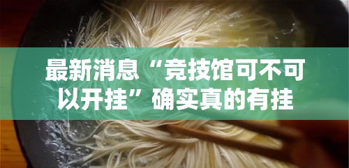 最新消息“竞技馆可不可以开挂”确实真的有挂