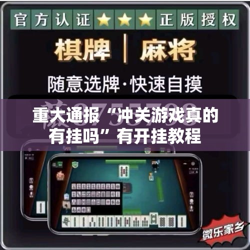 重大通报“冲关游戏真的有挂吗”有开挂教程