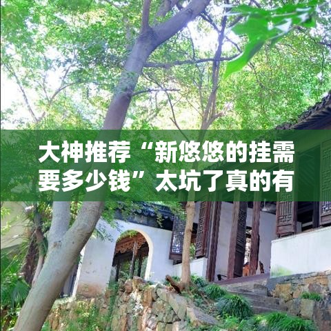 大神推荐“新悠悠的挂需要多少钱”太坑了真的有挂