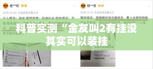 科普实测“金友叫2有挂没其实可以装挂