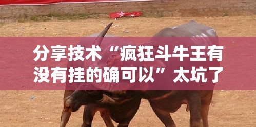 分享技术“疯狂斗牛王有没有挂的确可以”太坑了原来有挂