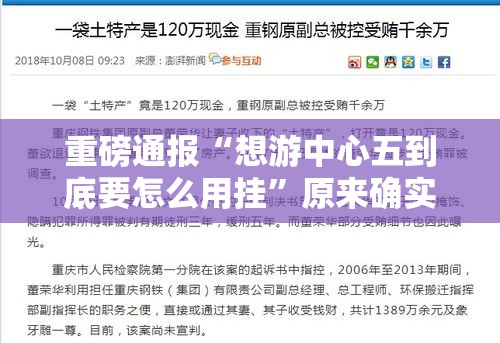 重磅通报“想游中心五到底要怎么用挂”原来确实有挂