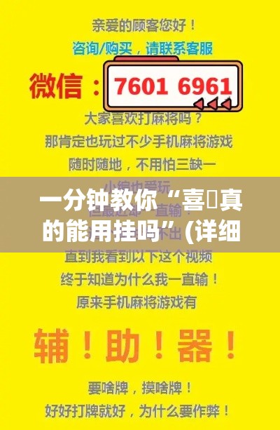 一分钟教你“喜園真的能用挂吗”(详细辅助脚本)