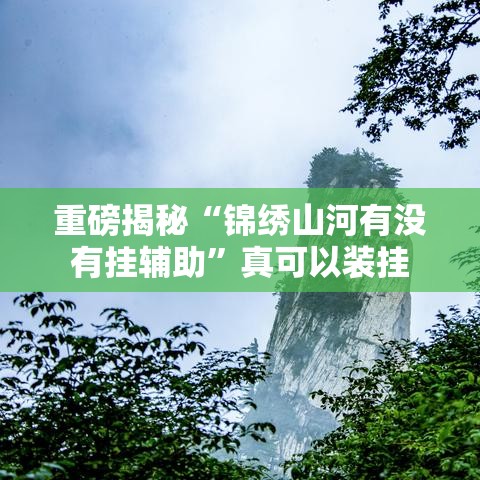 重磅揭秘“锦绣山河有没有挂辅助”真可以装挂