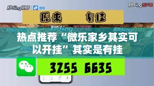 热点推荐“微乐家乡其实可以开挂	”其实是有挂