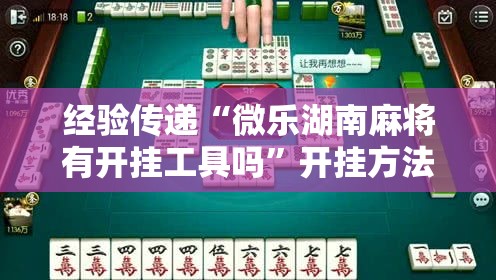 经验传递“微乐湖南麻将有开挂工具吗	”开挂方法