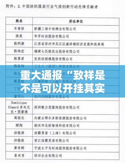 重大通报“致祥是不是可以开挂其实可以装挂