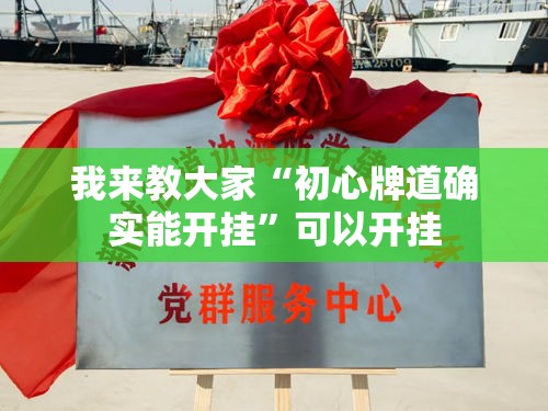 我来教大家“初心牌道确实能开挂”可以开挂