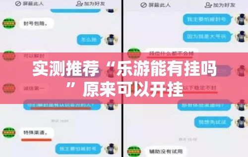 实测推荐“乐游能有挂吗”原来可以开挂