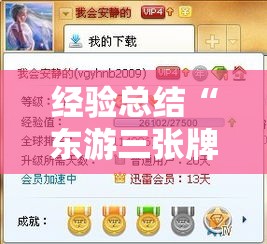 经验总结“东游三张牌有没有人有挂真可以装挂 经验总结“东游三张牌有没有人有挂真可以装挂