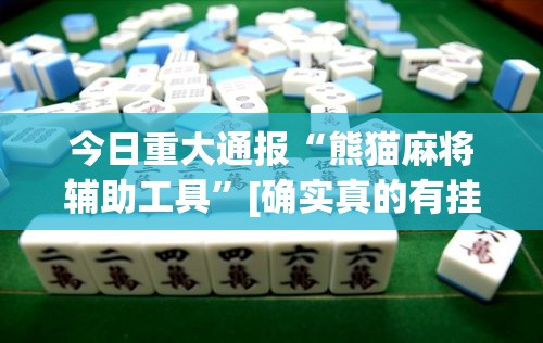 今日重大通报“熊猫麻将辅助工具	”[确实真的有挂]
