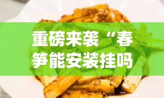 重磅来袭“春笋能安装挂吗	”(其实有挂)