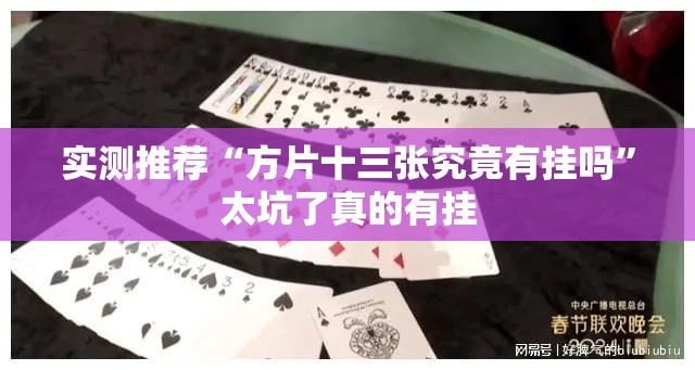 实测推荐“方片十三张究竟有挂吗”太坑了真的有挂