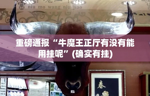 重磅通报“牛魔王正厅有没有能用挂呢	”(确实有挂)