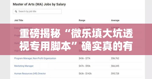 重磅揭秘“微乐填大坑透视专用脚本	”确实真的有挂