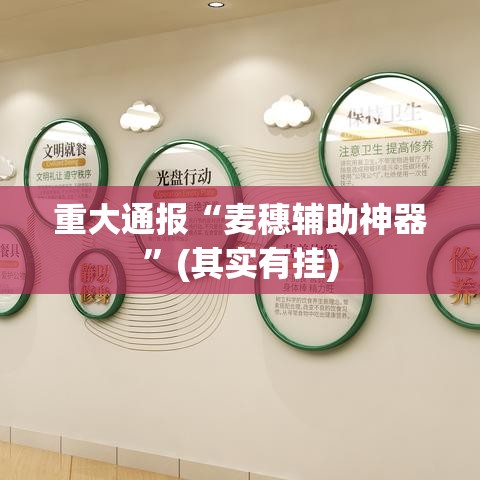 重大通报“麦穗辅助神器	”(其实有挂)