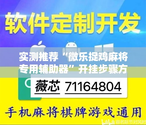 实测推荐“微乐捉鸡麻将专用辅助器”开挂步骤方法