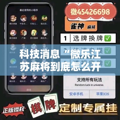 科技消息“微乐江苏麻将到底怎么开挂”开挂方法