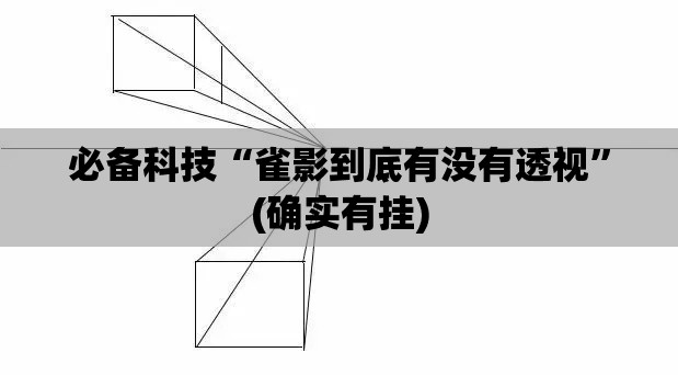 必备科技“雀影到底有没有透视”(确实有挂)
