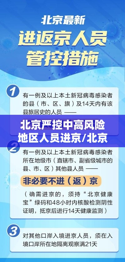 北京严控中高风险地区人员进京/北京高峰期不让进几环