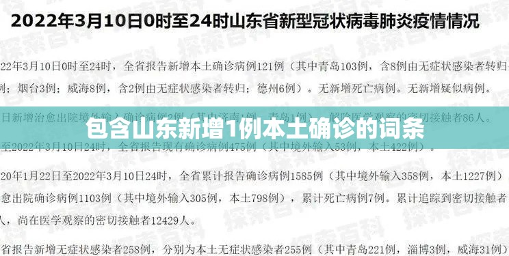 包含山东新增1例本土确诊的词条