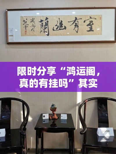 限时分享“鸿运阁，真的有挂吗”其实可以装挂