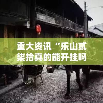 重大资讯“乐山贰柒拾真的能开挂吗”可以辅助
