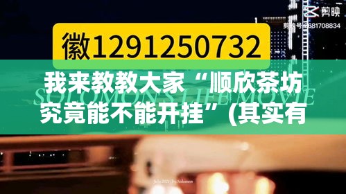 我来教教大家“顺欣茶坊究竟能不能开挂”(其实有挂)