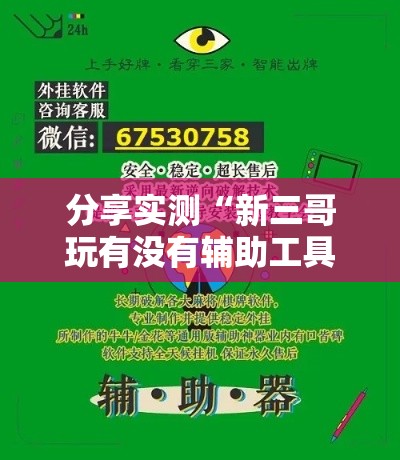 分享实测“新三哥玩有没有辅助工具”开挂详细教程