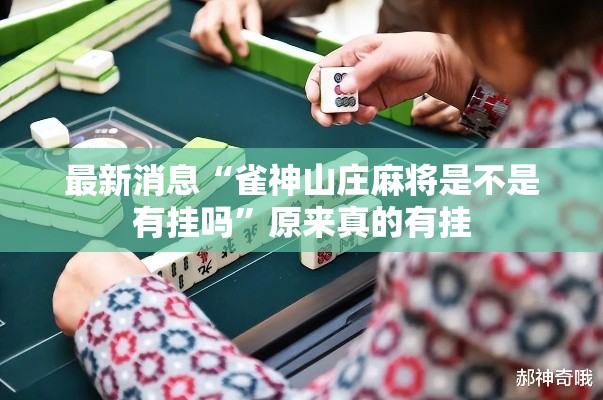 最新消息“雀神山庄麻将是不是有挂吗”原来真的有挂