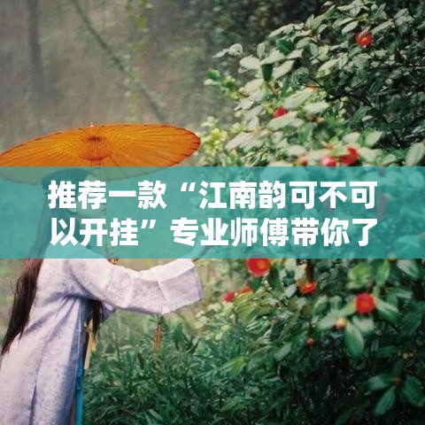 推荐一款“江南韵可不可以开挂”专业师傅带你了解