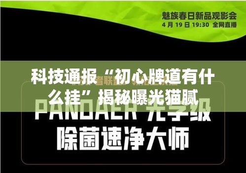 科技通报“初心牌道有什么挂”揭秘曝光猫腻