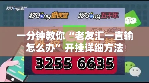 一分钟教你“老友汇一直输怎么办”开挂详细方法