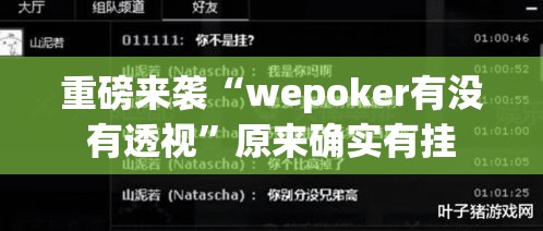 重磅来袭“wepoker有没有透视”原来确实有挂
