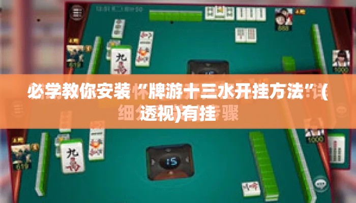 必学教你安装“牌游十三水开挂方法”(透视)有挂