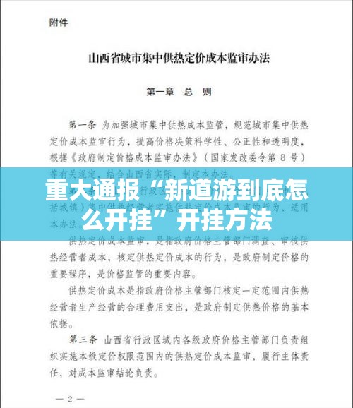 重大通报“新道游到底怎么开挂”开挂方法