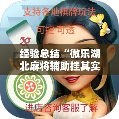 经验总结“微乐湖北麻将辅助挂其实可以装挂