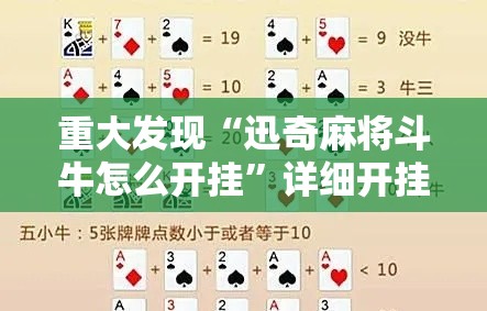 重大发现“迅奇麻将斗牛怎么开挂”详细开挂教程