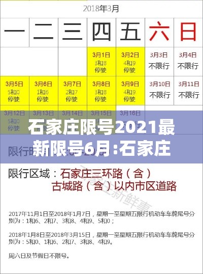 石家庄限号2021最新限号6月:石家庄限号最新消息