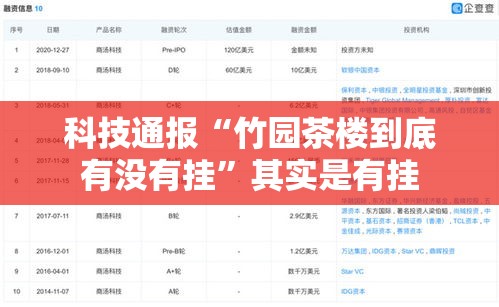 科技通报“竹园茶楼到底有没有挂”其实是有挂